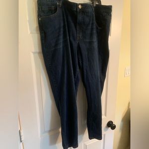 Mid rise super stretch skinny jeans, size 26